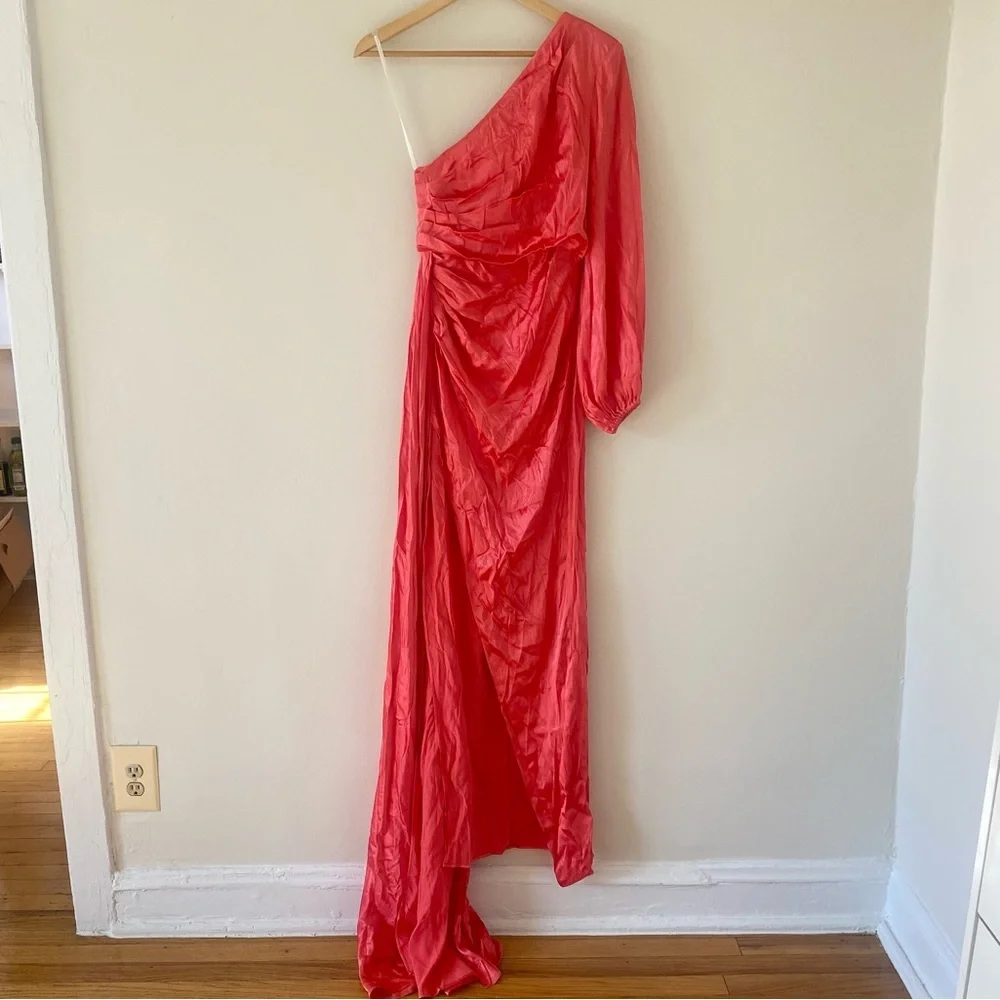 NWT Michael Costello Heather Long Dress in Burnt Sienna Size Small